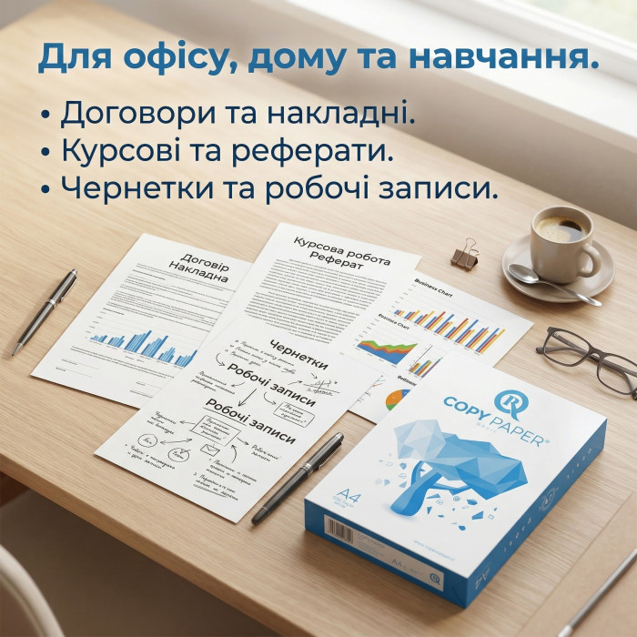 Папір офісний А4 80 г/м² 500 арк клас С BASIC COPY — купити InColor